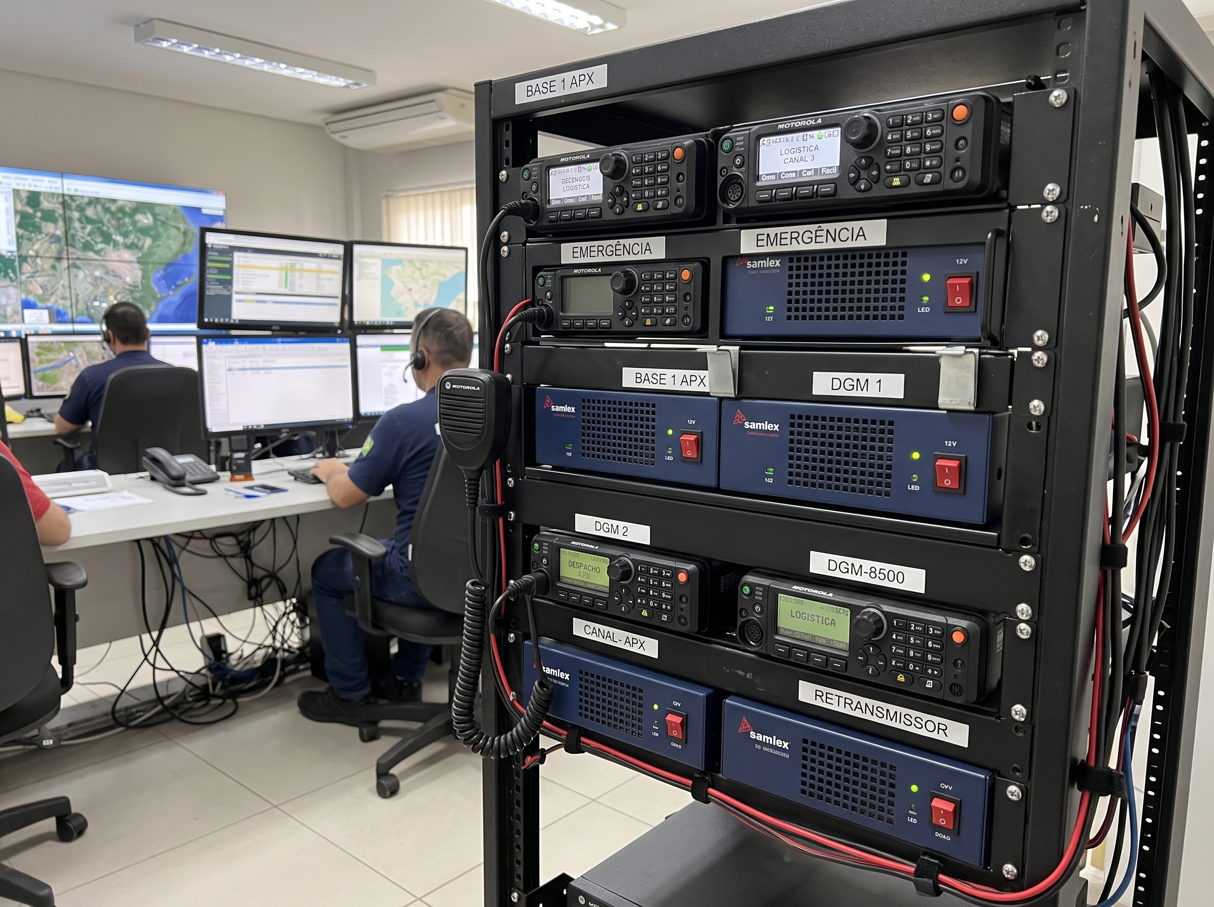 Estações Base e Centros de Controle